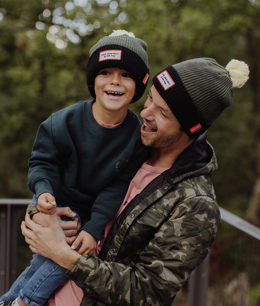 Gorro Color Block Olive Niños y Bebés, Cool Kids Only, Hello Hossy